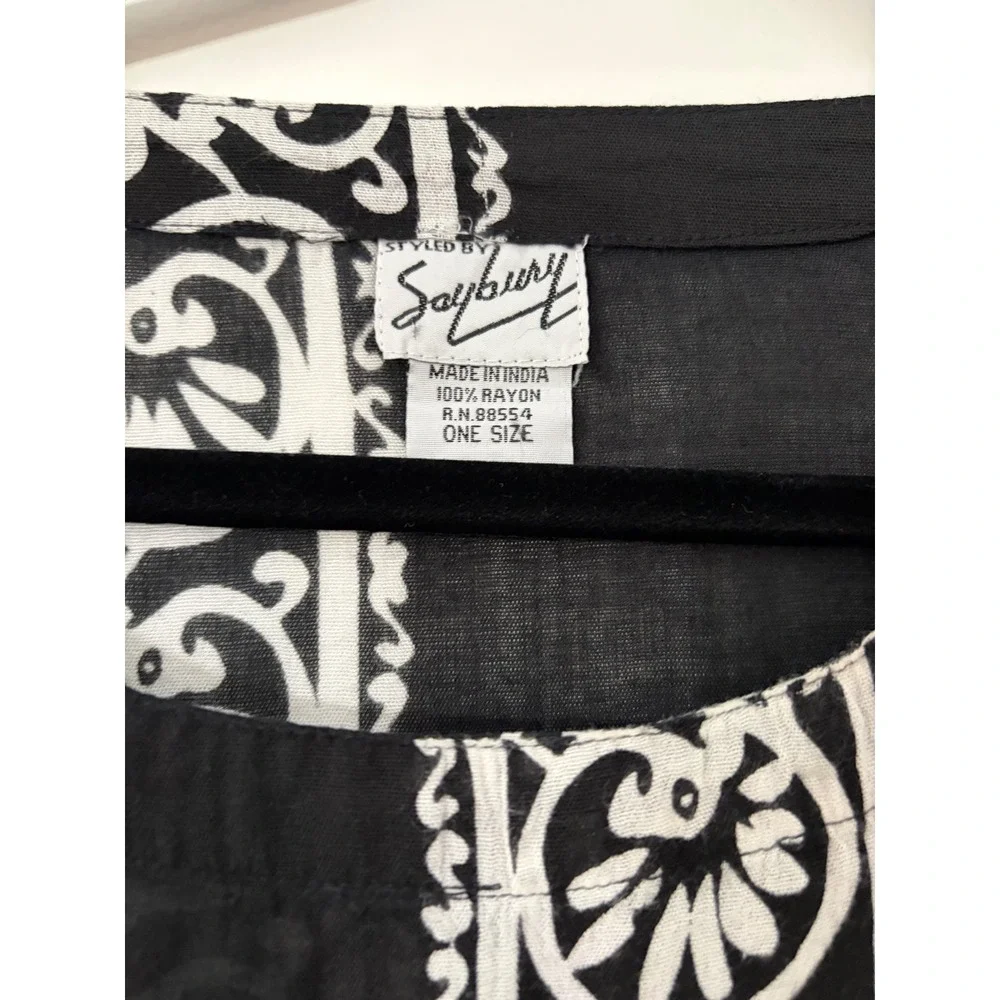 Womens Kaftan One Size Black Styled by Saybury
